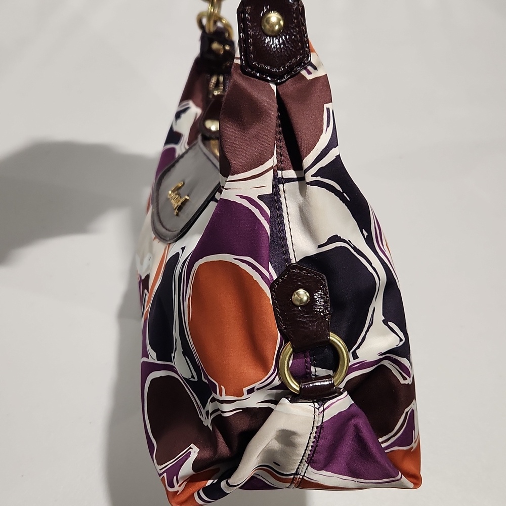 Coach Ashley Scarf Print Hobo Shoulder Bag F20063 - Picture 5 of 12